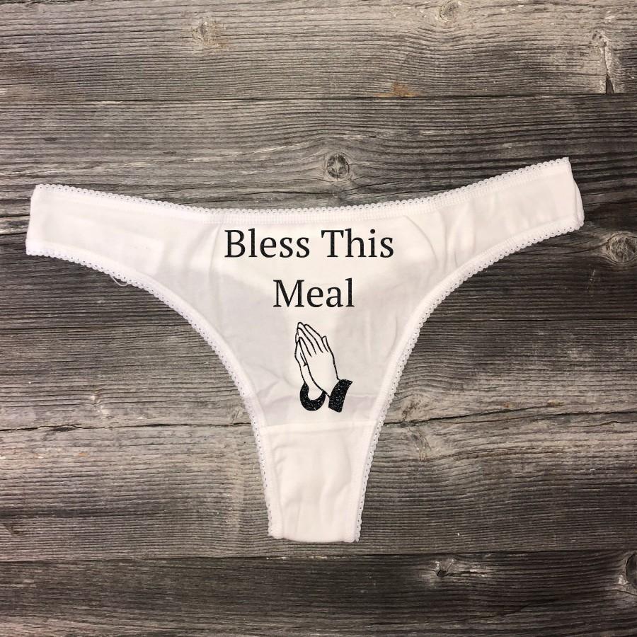 زفاف - Bless This Meal Thong 