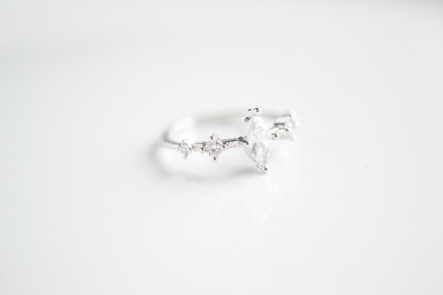 زفاف - Crystal Ring Silver Rings For Women Rose Gold Ring Gemstone Ring Dainty Ring Statement Ring Bridesmaid Gift Minimalist Ring Gold Jewelry