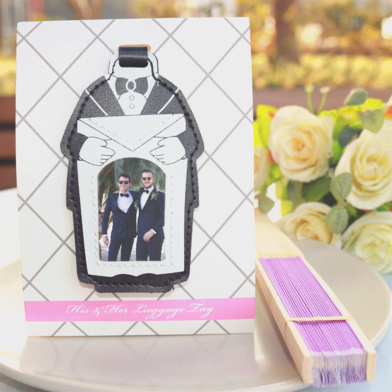 Hochzeit - 男士婚禮小物 #西服席位卡 #行李牌 DIY號碼桌卡夾餐盤佈置名片卡ZH018