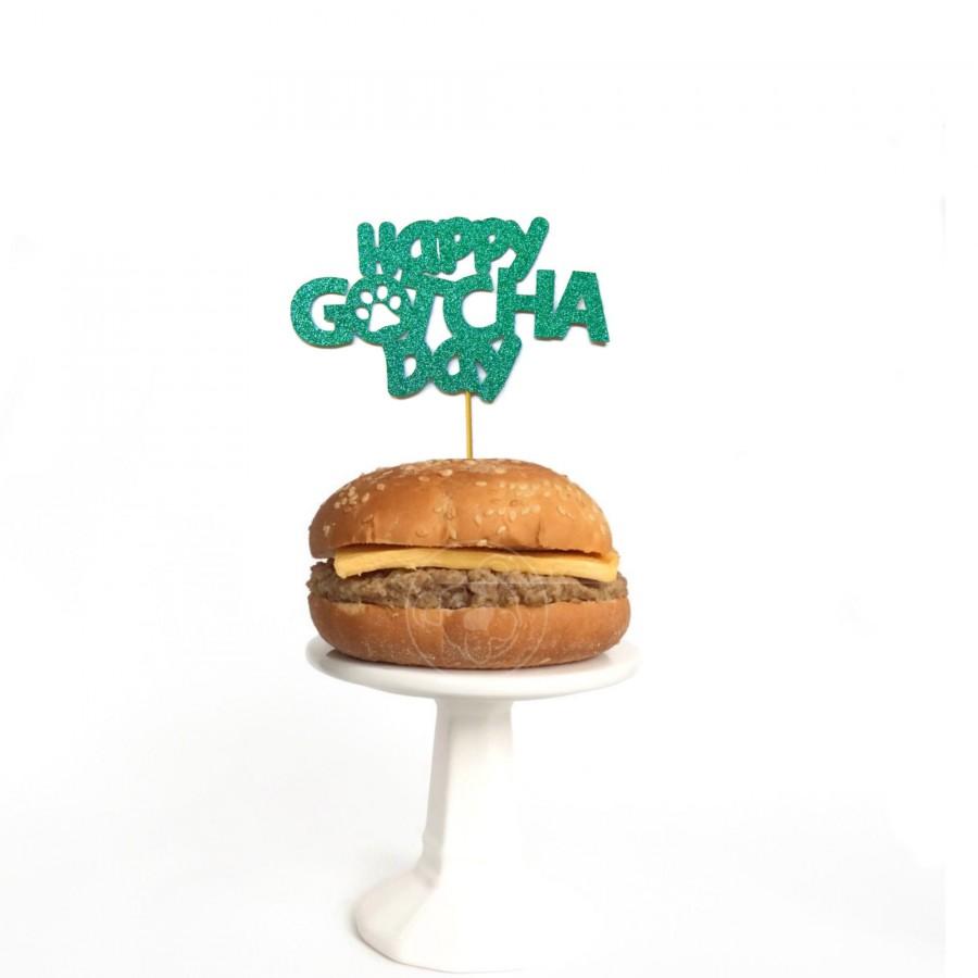Свадьба - Gotcha Day Cake Topper Decoration for Dogs, Dog Gotcha Day Cake Topper, Pet Gotcha Day Cupcake Topper