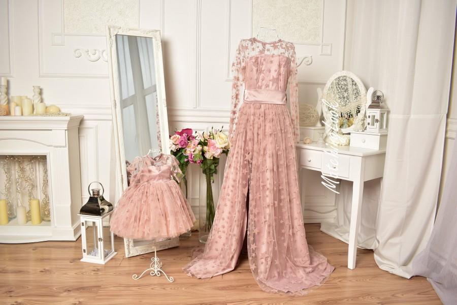 Hochzeit - Mommy And Me Outfit, Mother Daughter Matching Dress, Mommy And Me Dress, Mom And Daughter Dress, Photoshoot Dress, Stars Dress, Tulle Dress