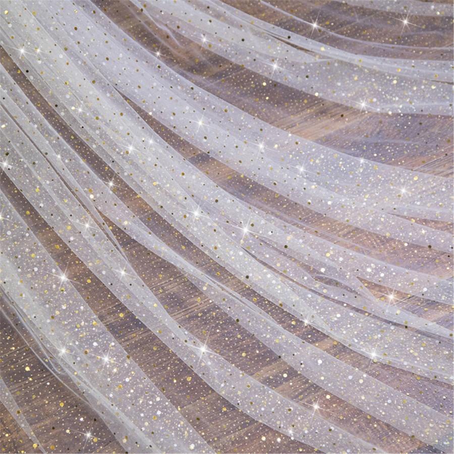 long sparkly veil