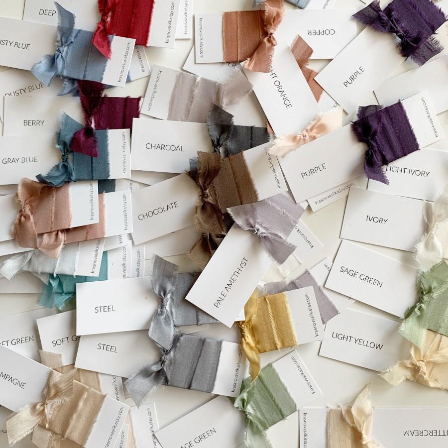 Mariage - COLOR SAMPLES / Hand dyed Silk Ribbon