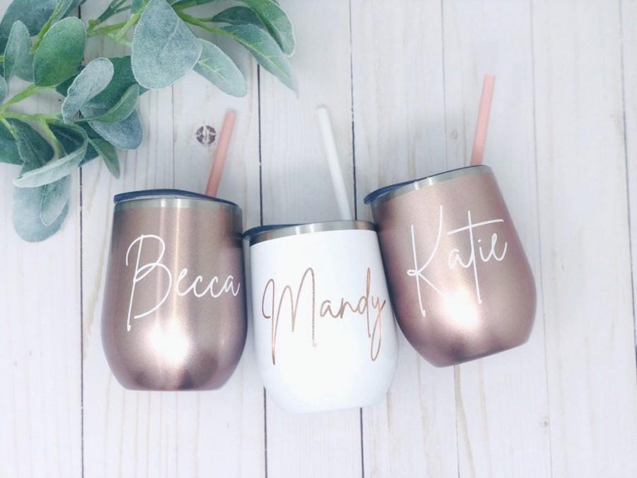 cowhide wine tumbler stainless steel wine glass personalized wine glass bridal party gifts Personalized cowhide tumbler