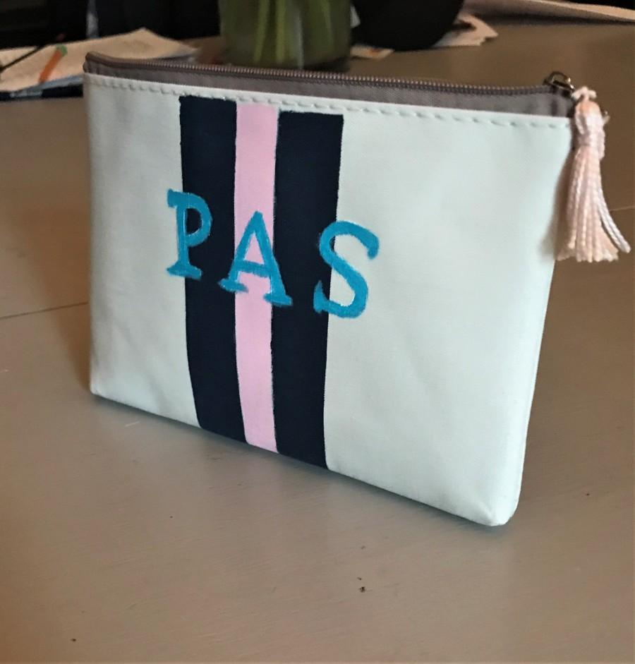 زفاف - Monogrammed Accessory Bag