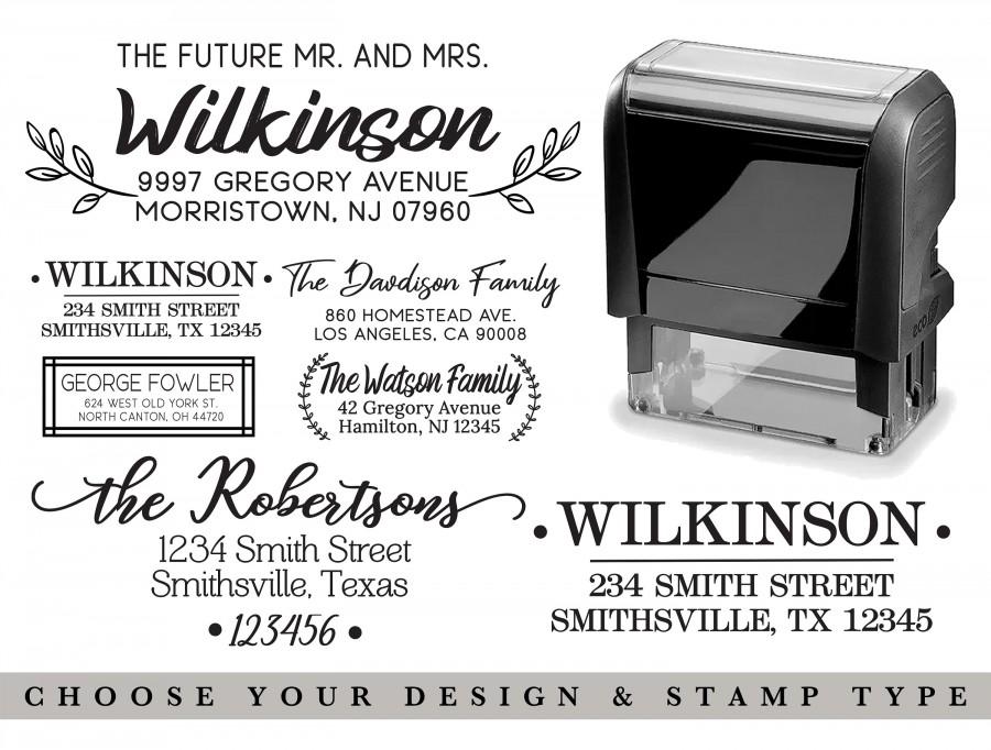 Mariage - Address Stamp Self Inking - Return Address Stamp - Personalized Rubber Stamper - Stamp for Wedding - Business Stamps Housewarming Gift