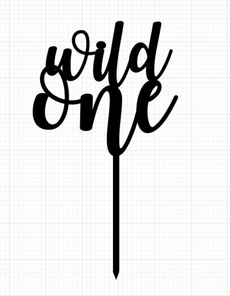 Wedding - Wild one  cake topper svg - birthday  cake topper - SVG Cutting files for Silhouette Cameo, ScanNCut, Cricut, Personal  Use