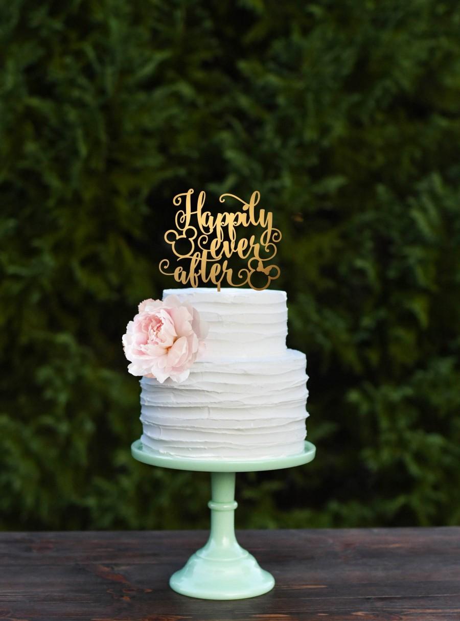 Hochzeit - Disney Wedding Cake Topper, Mickey Wedding Cake Topper, Mickey and Minnie, Custom Cake Topper, Gold Cake Topper, Rustic Wedding Cake Topper