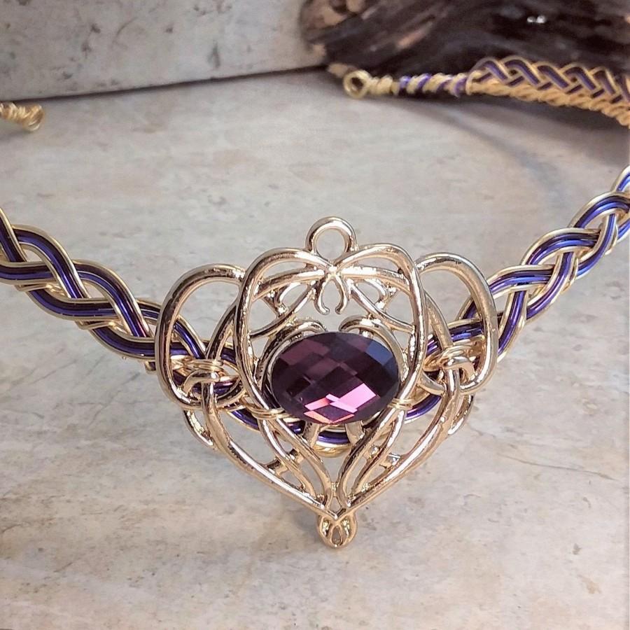 Mariage - Elven Oracle Crystal Circlet Tiara Crown in Custom Colors