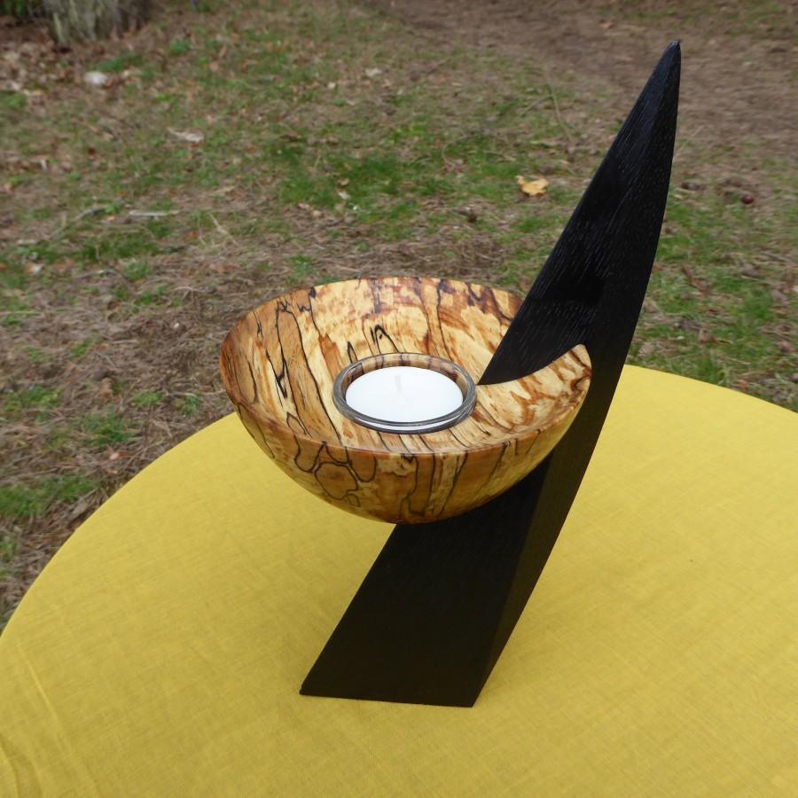 زفاف - Tea Light Holder futuristic, Wild Wood, modern