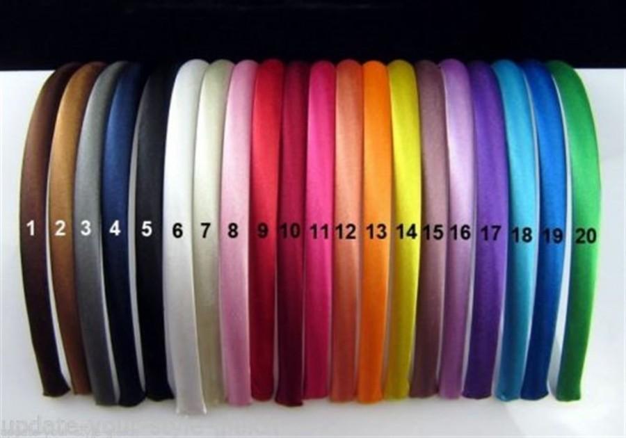 Свадьба - Hair ripe satin 1 cm wide-20 colours to choose from