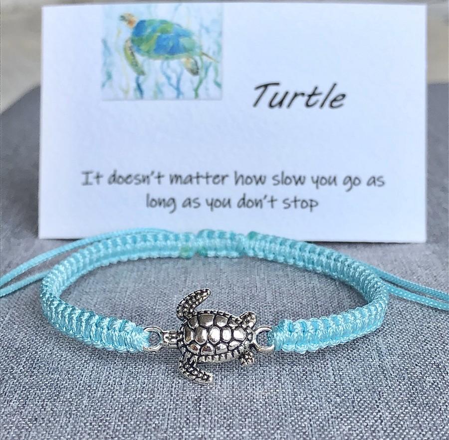 Mariage - Sea Turtle Bracelet,Sea beach bracelet,Men bracelet, Women bracelet , Adjustable Animal Jewelry,Boho Beach Gift for Men or Women Him Her