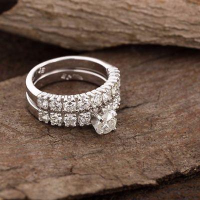 Hochzeit - 1 ct Moissanite Wedding Ring 