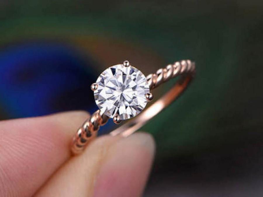 Hochzeit - Buy 1.5ct Round Moissanite Ring 