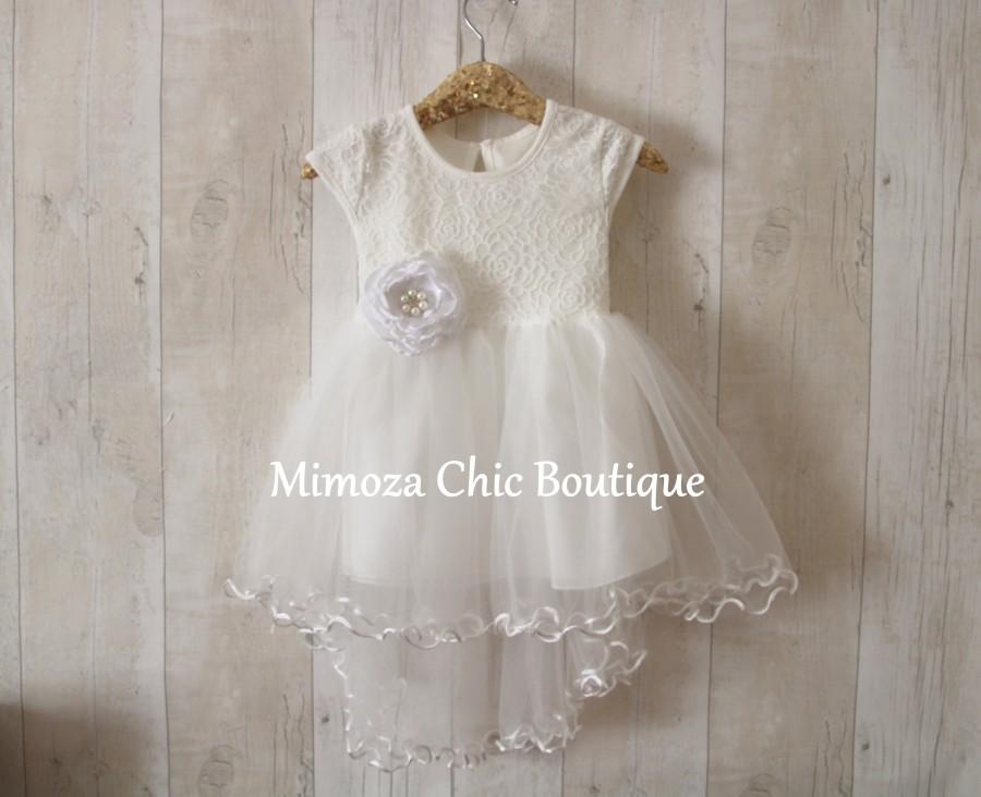 Hochzeit - Baby Flower Girl Dress, infant girl dress, birthday girl dress, flower girl tulle dress, princess girl dress, baptism dress, christening