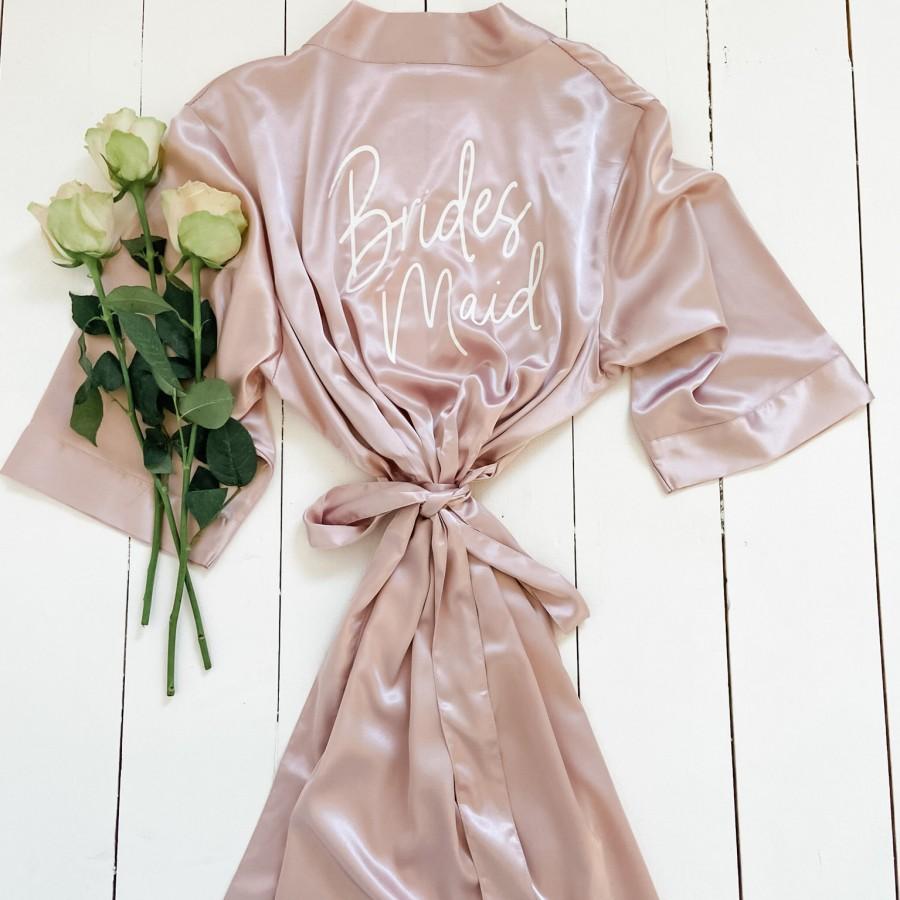 Mariage - Rose Gold Bridesmaid Robes, Wedding Robes, Hen Party Robes, Bridal Shower Robes, Bachelorette Robes, Bride to Be Robes, Bridal Party Robes