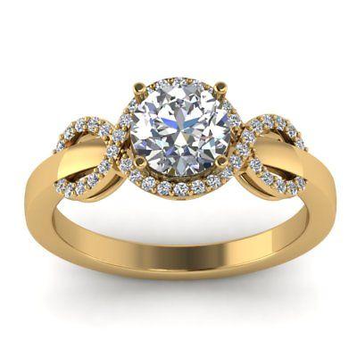 زفاف - 1.75 ct White Round cut moissanite Yellow gold plated wedding Ring 925 silver - Buy Best Quality Moissanite in India