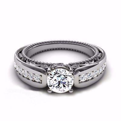 Hochzeit - Buy 1.86ct Round White Moissanite Unique Anniversary Ring