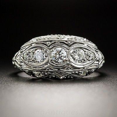 Hochzeit - Buy Moissanite 3 stone wedding Ring 