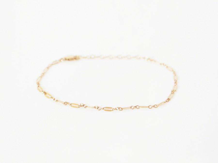 Wedding - Delicate Chain Bracelet, 14k Gold Filled and Sterling Silver · Dainty Thin Bracelet · Gift for Her