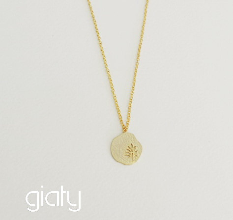 زفاف - 15% OFF SALE Gold Tree Coin Charm Necklace - Small Necklace, Simple Necklace, Tree Necklace, Bridesmaid Necklace, Bridesmaid Gift
