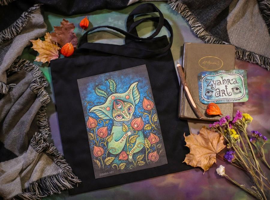 Свадьба - Tote bag with print "Igniter of Autumn Lanterns"