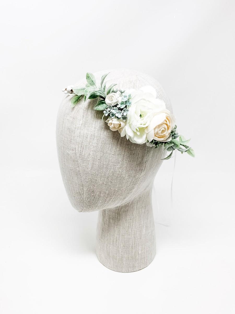 Mariage - Flower Crown - Bridal Flower Crown - Flower Girl - 1st Communion - Engagement Photos - Flower Crown - Style: AURORA