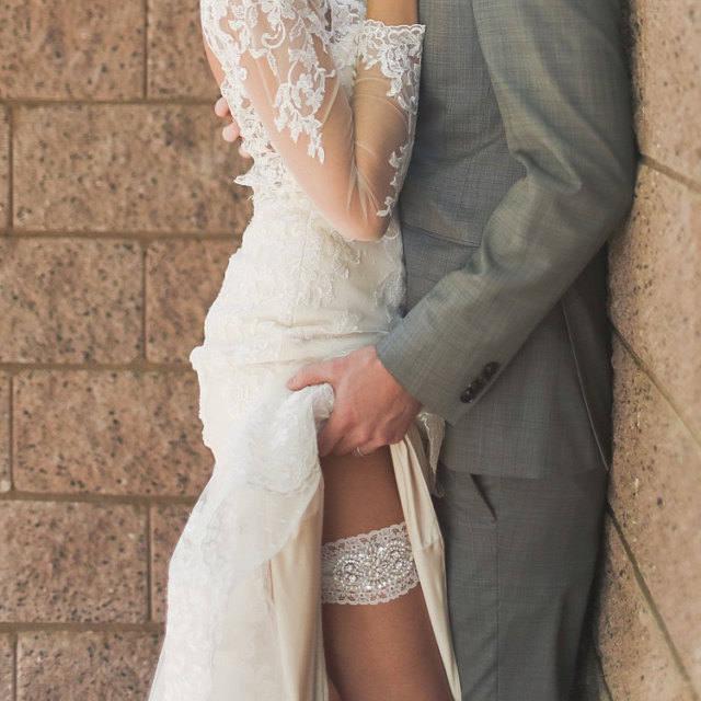 Mariage - Alex Ivory Garter - Crystal Vintage Wedding Garter Bride Luxury Lace Glamorous Pearl Great Gatsby Glam Rhinestone Gift Hen