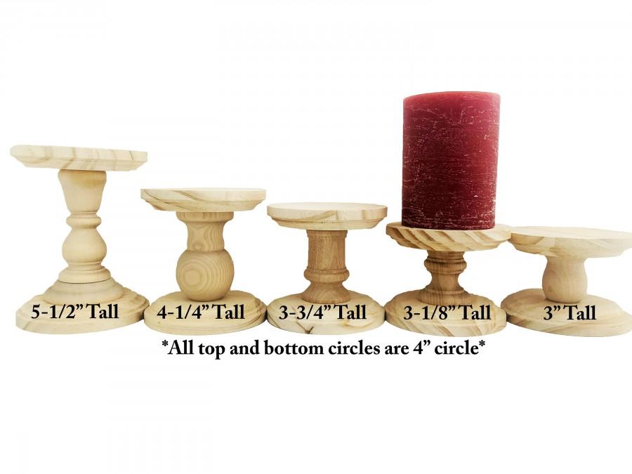 Mariage - 1- Wood Pillar Candlestick, Pillar Candle Holder Set, Candlestick Holders,Wedding Table Candlestick Holders,Wedding Table Decor,Pillar Stand