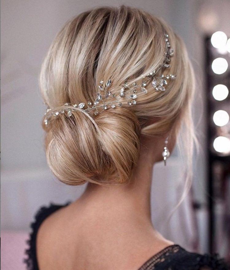 Свадьба - IDA Silver Bridal Crystal Hair vine Comb Wedding Hair Comb vine Silver Gold veil Hair Chain Bridal hair 1920s jewellery headpiece hair piece