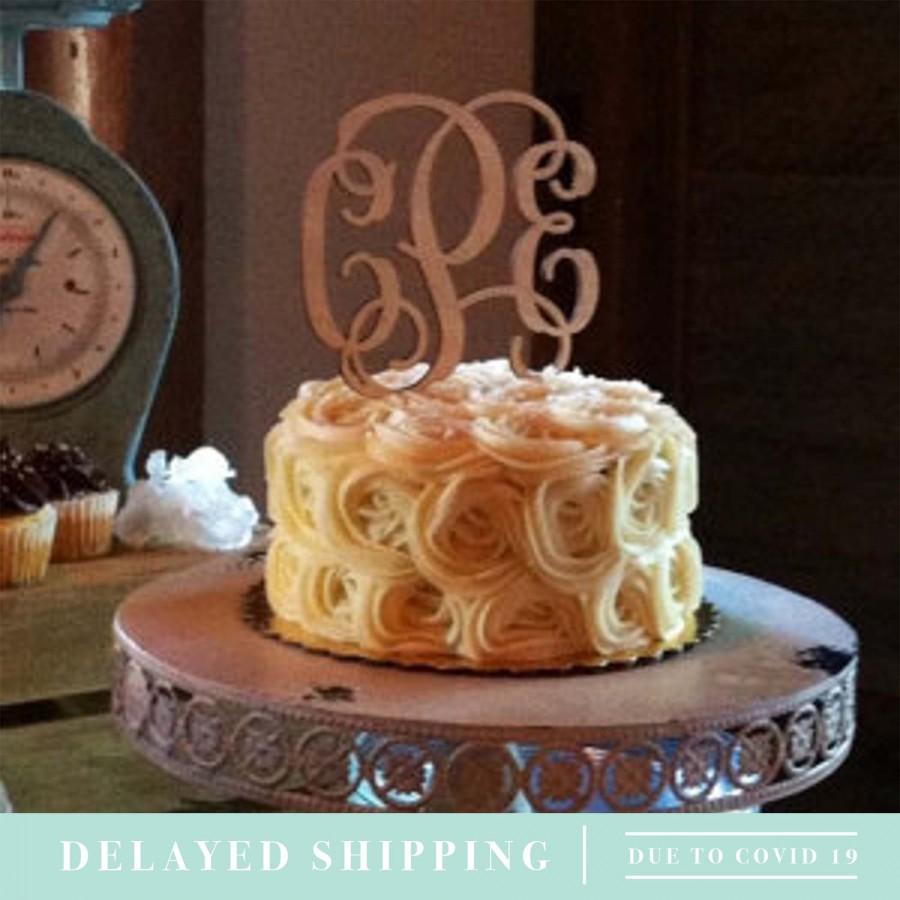 Свадьба - Monogram Cake Topper - Wedding Cake Topper - Wooden Caketopper - wood - monograms - wedding cake