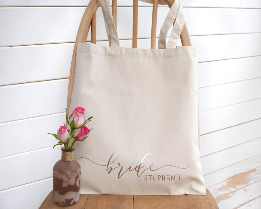 Mariage - Bride Gift - Personalised Wedding Tote Bag - Bridesmaid Maid of Honour Gift - Unique Gift for Bridal Party, Personalized Bag, Wife Mrs Wifey