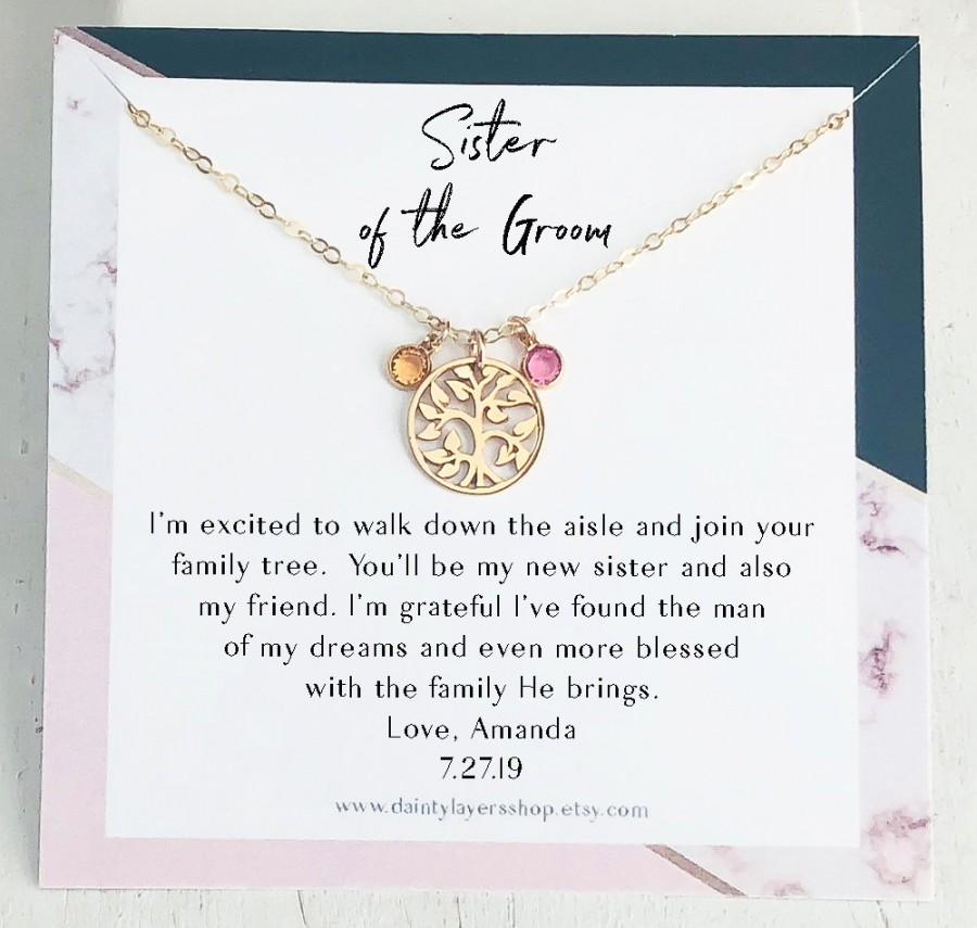 Sister of Groom Gift Sister of the Groom I Love You to the Moon & Back Necklace 