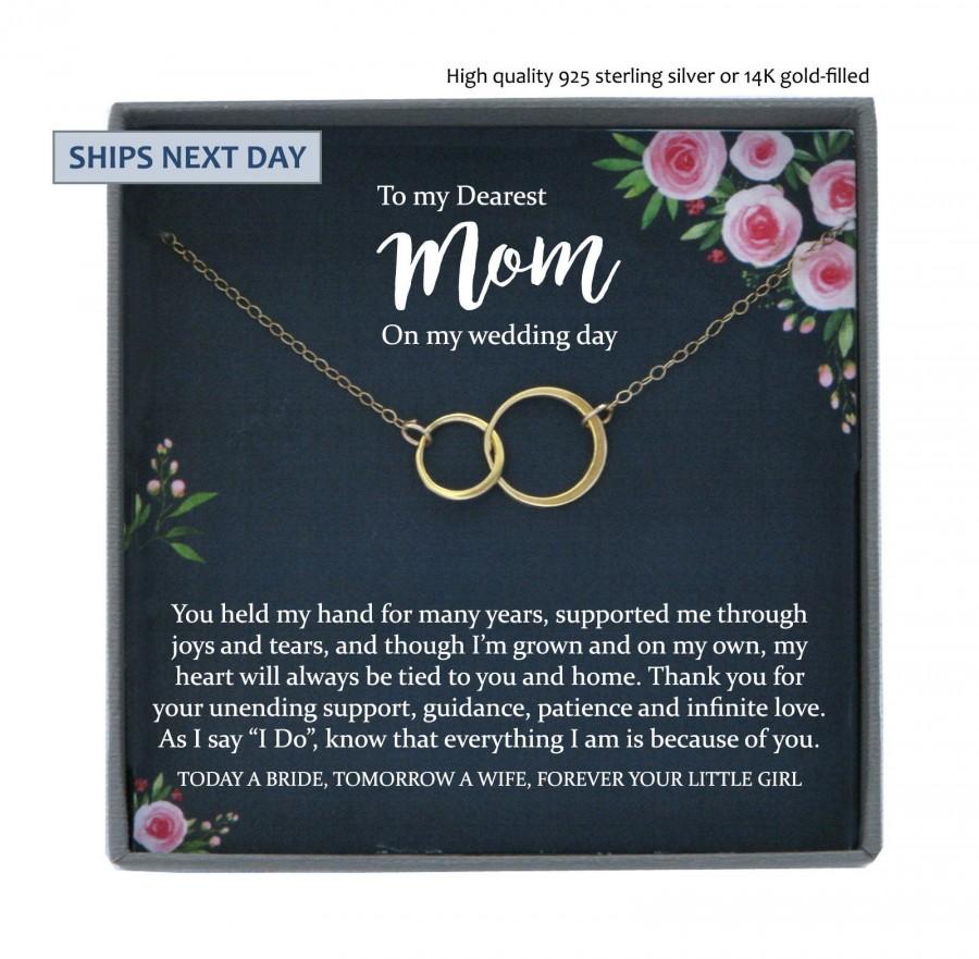Mariage - Mother of the Bride Gift from Daughter Mother of the Bride Necklace from Bride Eternity Necklace Mom of Bride Gift To Mom from Bride