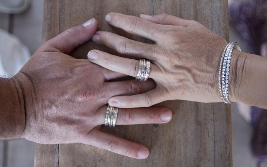 زفاف - Special spinner ring, spinner wedding band, organic ring, women's wedding band, ilanamir, rustic wedding ring, crumpled tinfoil texture ring