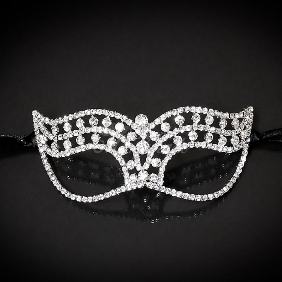 Mariage - The Crystal Bridal Collection - Royal Masquerade Wedding - Fine Jewelry Masquerade Masks Fully Covered with Genuine Crystals by 4everstore