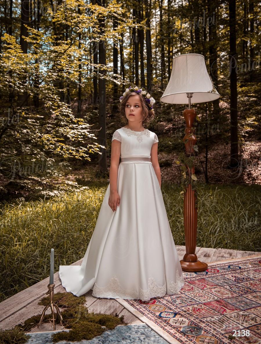 Wedding - White flower girl dress, Rustic Lace Flower Girl Dress,Baby toddler lace dress, white tulle tutu dress,flower girls dresses,First Communion