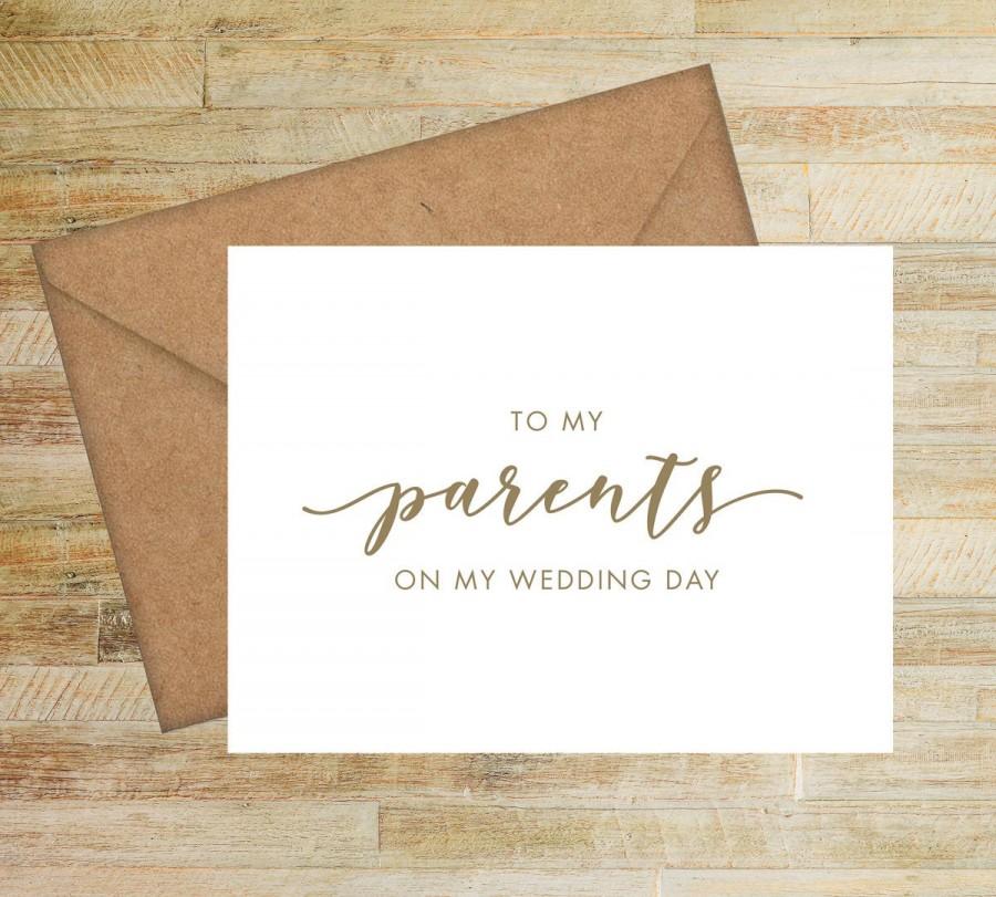 Hochzeit - To My Parents On My Wedding Day 