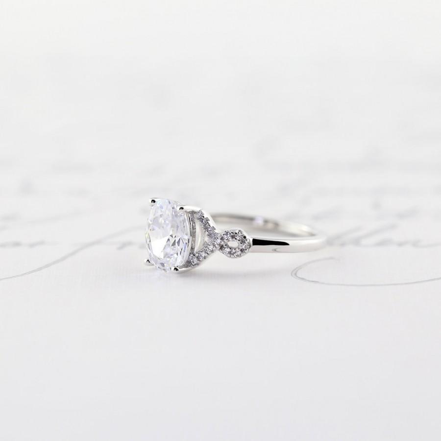 زفاف - Twisted Vine Engagement Ring - Sterling Silver, Intricate details, Classic, Art Deco, Promise Ring, Statement Ring, CZ, Timeless, 925, Trove