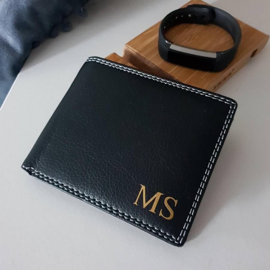 Hochzeit - Personalised pu leather wallet, personalised wallet for men, monogram wallet, groom gift, fathers day wallet gift, mens card holder wallet