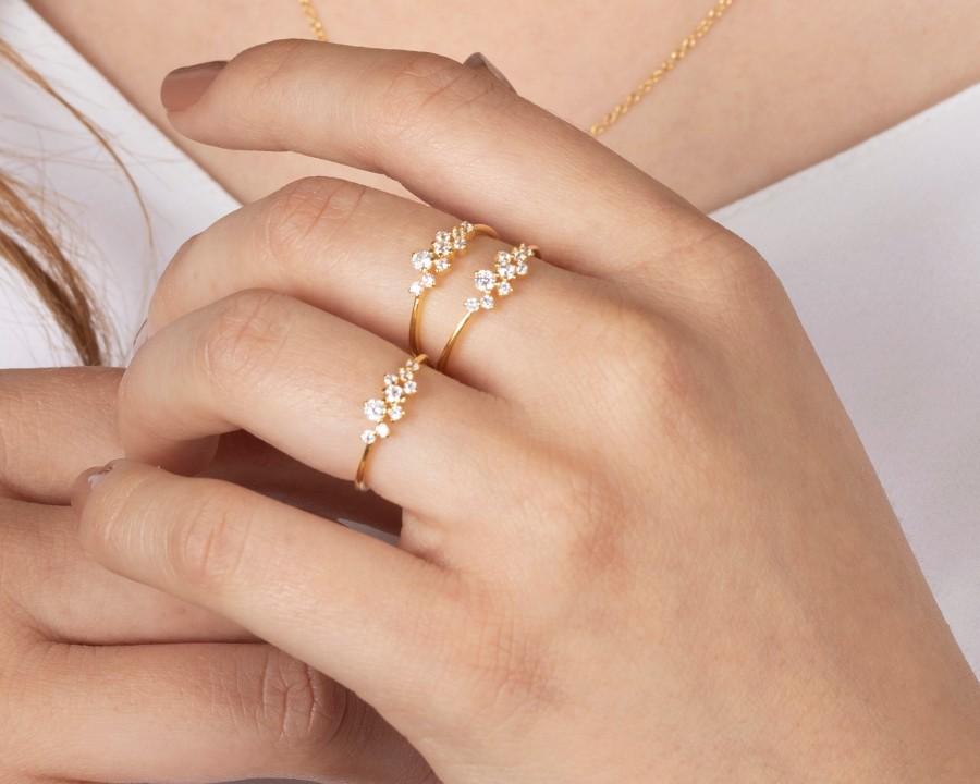 زفاف - Dainty ring, Gold ring, Minimalist ring, Delicate ring, Tiny ring, Stacking ring, Stackable ring, Minimalist jewelry, Engagement ring