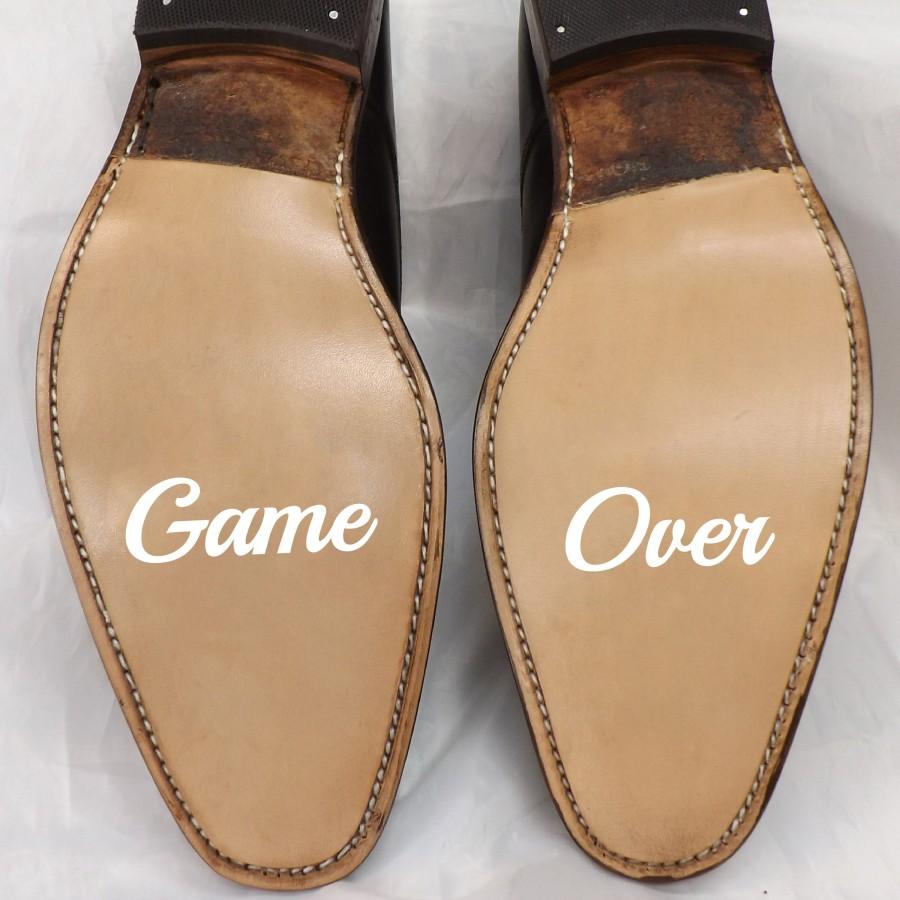 Wedding - Game Over Wedding Shoe Decal // For the Groom(s) footwear // These Make Great Photos // Bride Or Groom Wedding Transfers // Peel and Stick