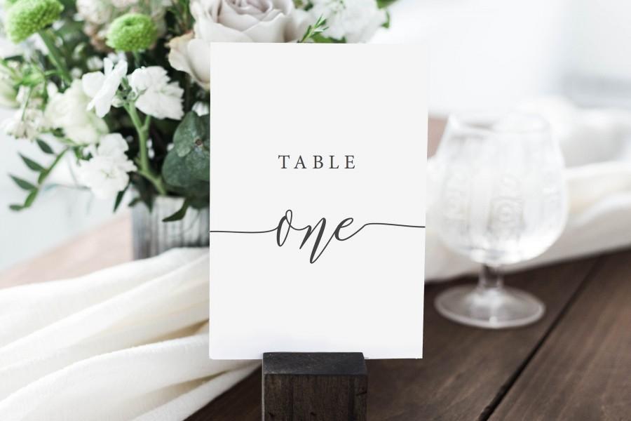 Mariage - Rustic Elegance Table Numbers  - DIY Printable Wedding Table Numbers, Wedding Template - PTC01