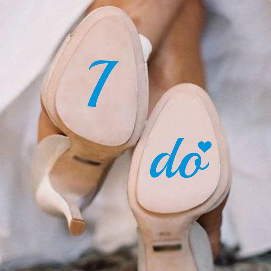 Hochzeit - I do Me too Wedding Shoe Decals // Bride & Groom // Wedding Sticker Shoe Transfers // Peel and stick // Something Blue Idea // Normal Style