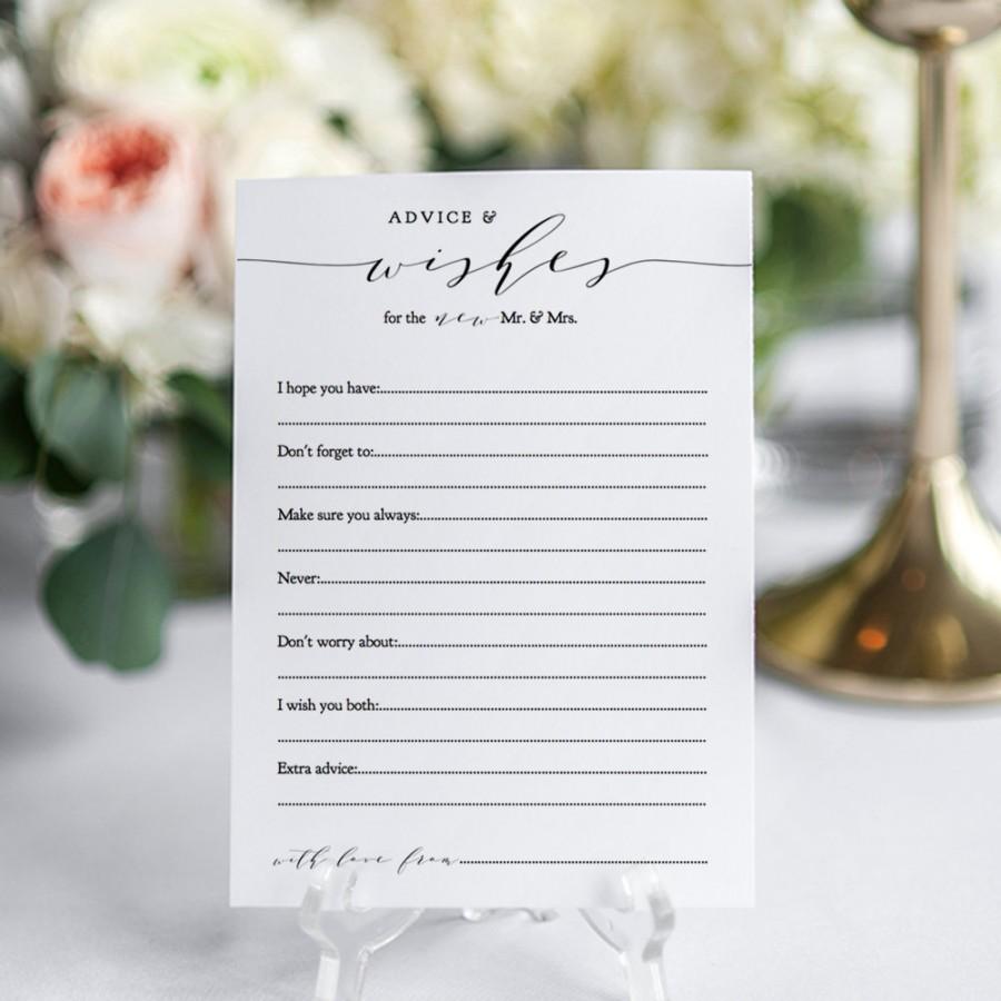 Advice & Wishes Cards, Mr And Mrs, Mrs And Mrs, Mr And Mr In Marriage Advice Cards Templates