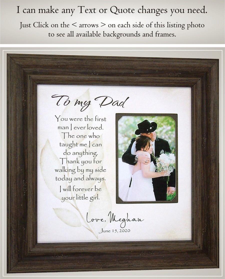 Свадьба - Father of the Bride Gift, Father Daughter Gift, I Loved Her First, Custom Wedding Photo Frame for parents, gift from daughter,