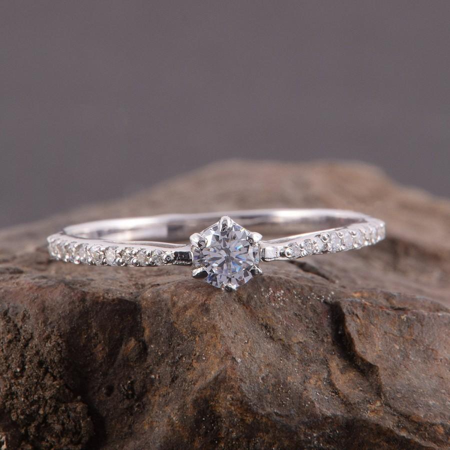 Mariage - Women promise ring, Elegant ring, Dainty ring, Tiny ring, Minimalist ring, Promise ring for her, Women silver ring, Gift for her ring