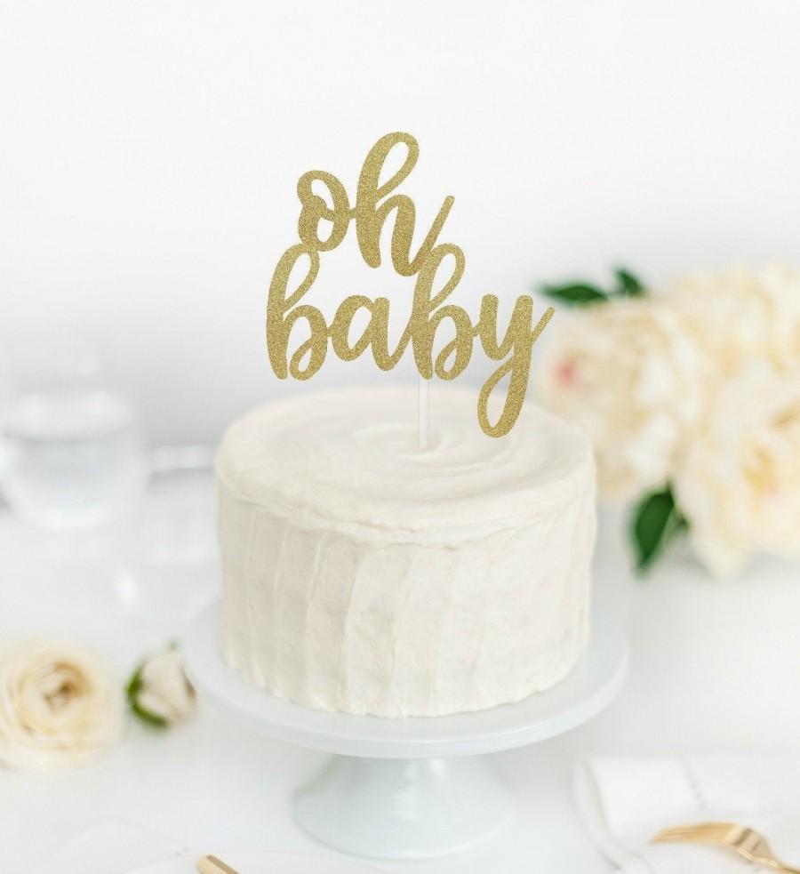 زفاف - Oh Baby Cake Topper, Baby Shower Cake Topper