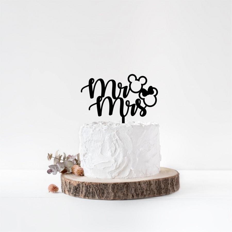 Mariage - Disney Cake Topper Wedding Mickey and Minnie, Minnie and Minnie Cake Topper, Disney Wedding Decor, Mr & Mrs Cake Topper, Mickey Wedding Cake