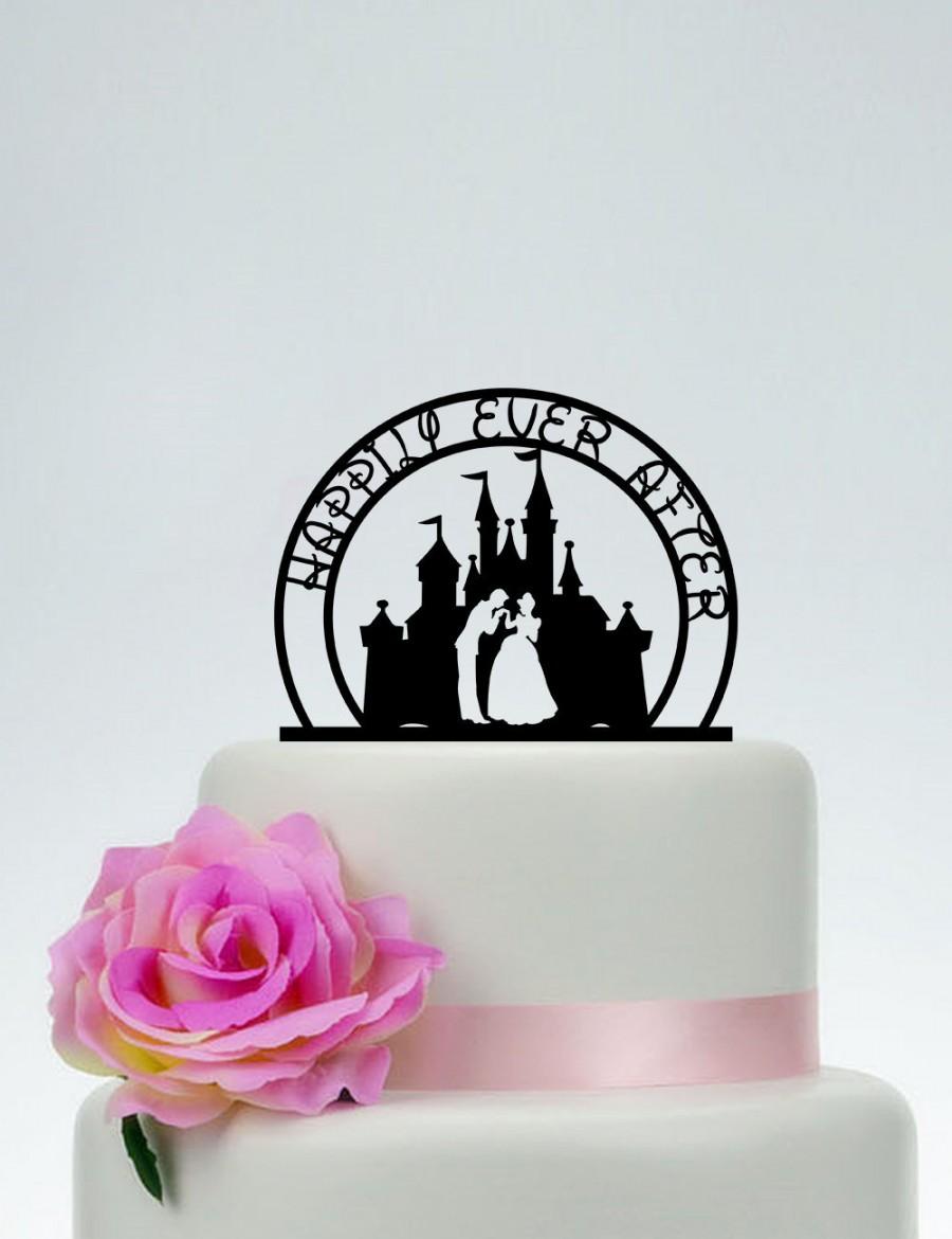 Acrylic.USA 5“ Personalized Cinderella Cake Topper Disney Wedding Cake Topper 